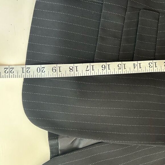 Calvin Klein Black Pinstripe Suit Blazer Size 4 Pants Size 8 - Picture 11 of 16